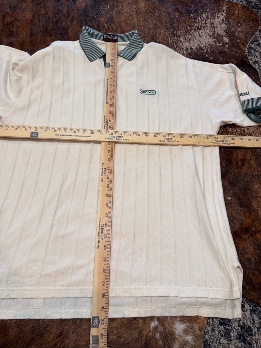 UltraClub Vintage 90s CONOCO Golf Polo Made in USA Embroidered Combed Cotton Oil - Picture 4 of 6